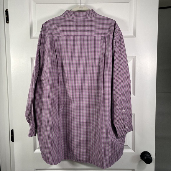 Giorgenti New York Custom Tailored Business Dress Shirt Size 3X 4X Purple Black - Picture 4 of 4